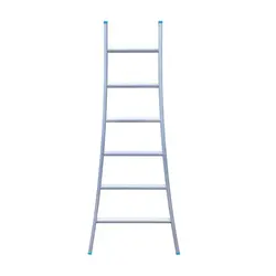 Eurostairs single flared base ladder 6 rungs 175 cm