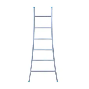 Eurostairs enkele ladder uitgebogen 6 sporten 175 cm