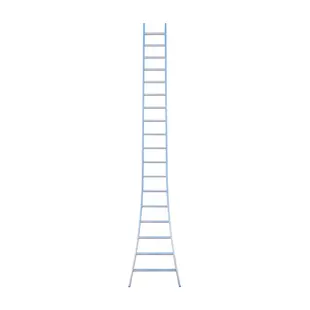 Eurostairs single flared base ladder 18 rungs 475 cm