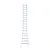 Eurostairs SuperPro single flared base ladder 18 rungs 475 cm