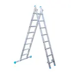 Eurostairs SuperPro combination ladder with stabiliser 2x8 rungs