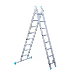 Eurostairs combination ladder with stabiliser 2x8 rungs