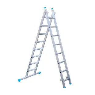 SuperPro ladder 2x8 sporten recht met stabiliteitsbalk