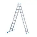 Eurostairs SuperPro ladder 2x9 sporten recht met stabiliteitsbalk