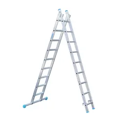 Eurostairs ladder 2x9 sporten recht met stabiliteitsbalk