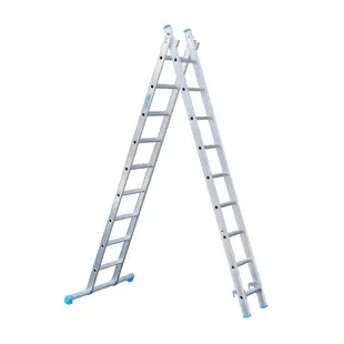 SuperPro ladder 2x9 sporten recht met stabiliteitsbalk