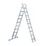 Eurostairs SuperPro combination ladder with stabiliser 2x9 rungs