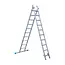 Eurostairs Eurostairs ladder 2x10 sporten recht met stabiliteitsbalk