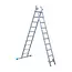 Eurostairs SuperPro combination ladder with stabiliser 2x10 rungs