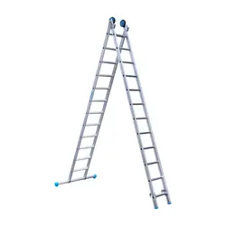 SuperPro ladder 2x12 sporten recht met stabiliteitsbalk