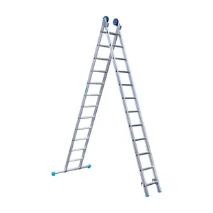 SuperPro ladder 2x12 sporten recht met stabiliteitsbalk