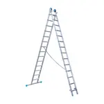 Eurostairs SuperPro ladder 2x14 sporten recht met stabiliteitsbalk