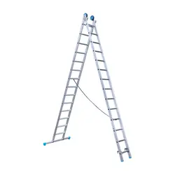 SuperPro ladder 2x14 sporten recht met stabiliteitsbalk