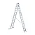 Eurostairs SuperPro combination ladder with stabiliser 2x14 rungs