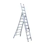 Eurostairs SuperPro 3-delige reform ladder 3x8 sporten