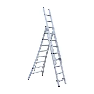 Eurostairs 3 section combination ladder 3x8 rungs