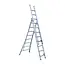 Eurostairs SuperPro 3-delige reform ladder 3x8 sporten