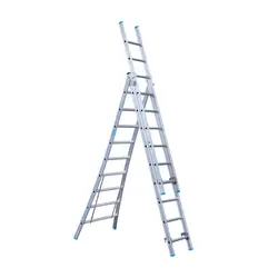 Eurostairs 3 section combination ladder 3x9 rungs