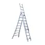 Eurostairs SuperPro 3-delige reform ladder 3x9 sporten