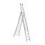 Eurostairs SuperPro 3-delige reform ladder 3x12 sporten