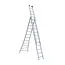 Eurostairs SuperPro 3 section combination ladder 3x12 rungs
