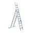 Eurostairs SuperPro combination ladder with stabiliser 3x8 rungs