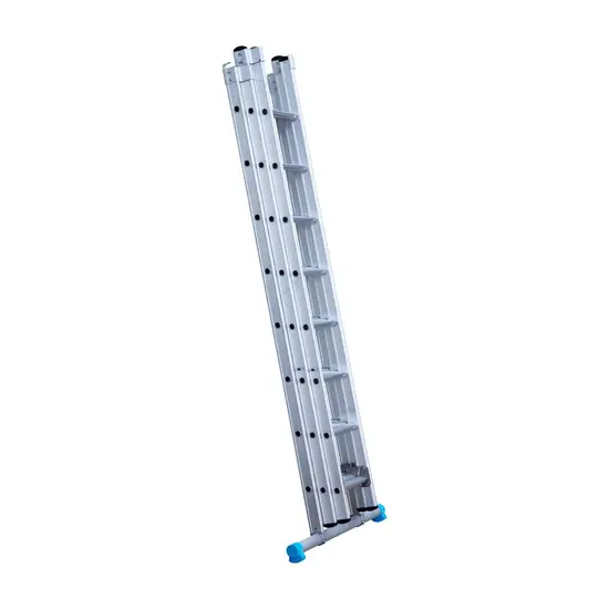 Eurostairs Echelle transformable avec traverse 3 plans SuperPro 3x8