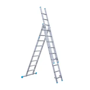 Eurostairs ladder 3x9 sporten recht met stabiliteitsbalk