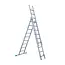 Eurostairs SuperPro combination ladder with stabiliser 3x9 rungs