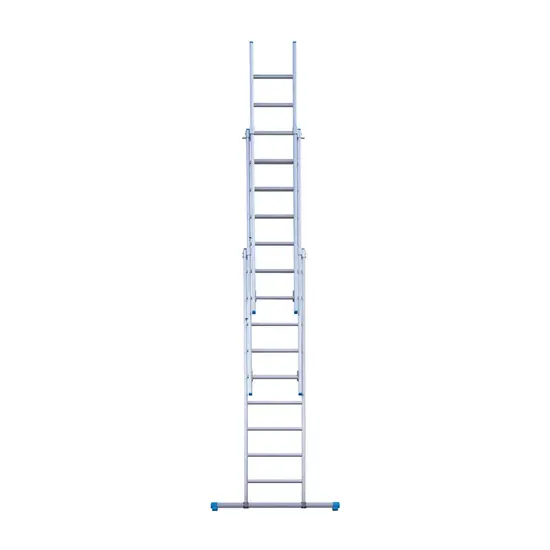 Eurostairs SuperPro combination ladder with stabiliser 3x9 rungs