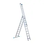 Eurostairs SuperPro ladder 3x10 sporten recht met stabiliteitsbalk