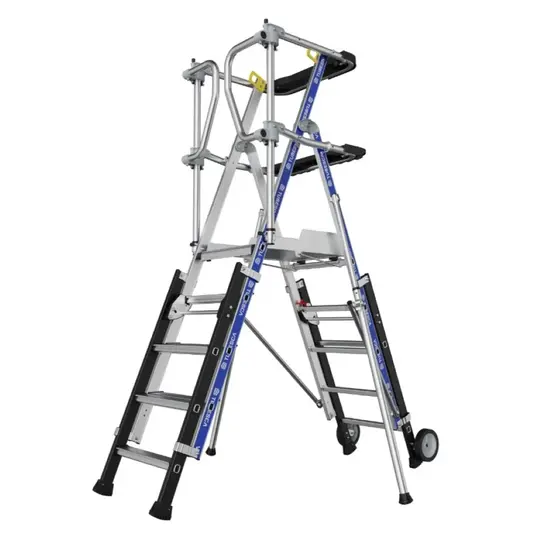 Tubesca - Comabi Tubesca Sherpascopic 5-7 step | Adjustable platform ladder