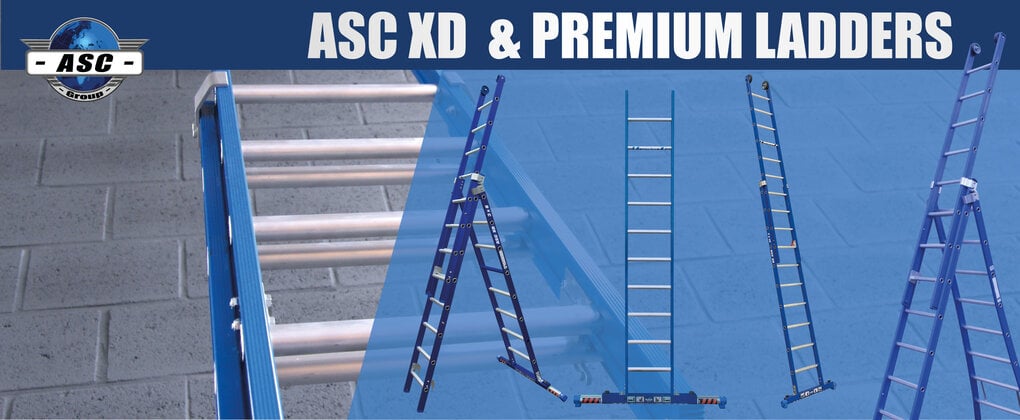 ASC ladders come standard with nylon wall wheels.