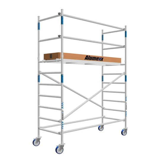 Alumexx Échafaudage mobile Alumexx Basic 90x190 hauteur de travail 4,2 m