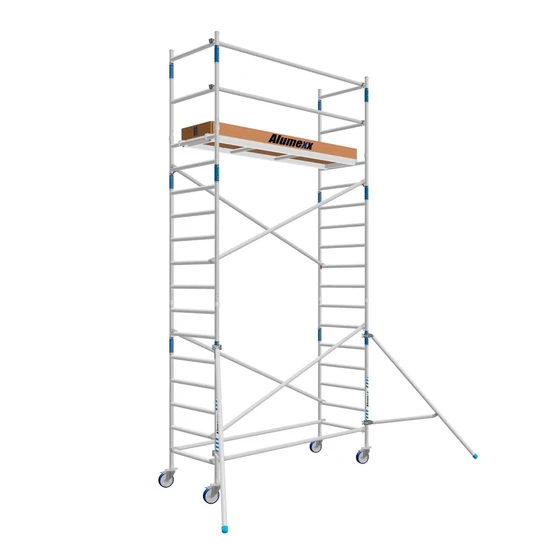 Alumexx Échafaudage mobile Alumexx Basic 90x190 hauteur de travail 6.2 m