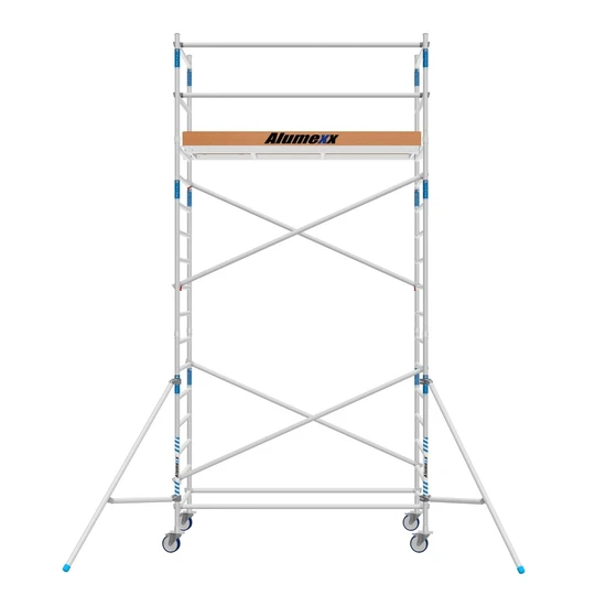 Alumexx Échafaudage mobile Alumexx Basic 90x190 hauteur de travail 6.2 m