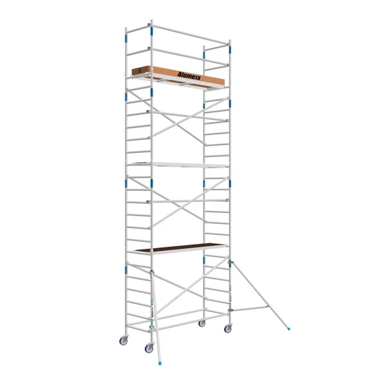 Alumexx Échafaudage mobile Alumexx Basic 90x190 hauteur de travail 8,2 m