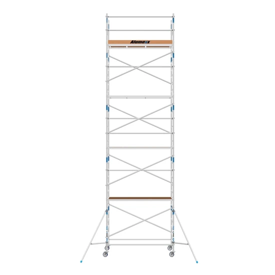 Alumexx Échafaudage mobile Alumexx Basic 90x190 hauteur de travail 10,2 m