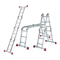 Jumbo Echelle pliante avec 2 stabilisateurs