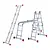 Jumbo Multi purpose ladder with 2 stabilization beams