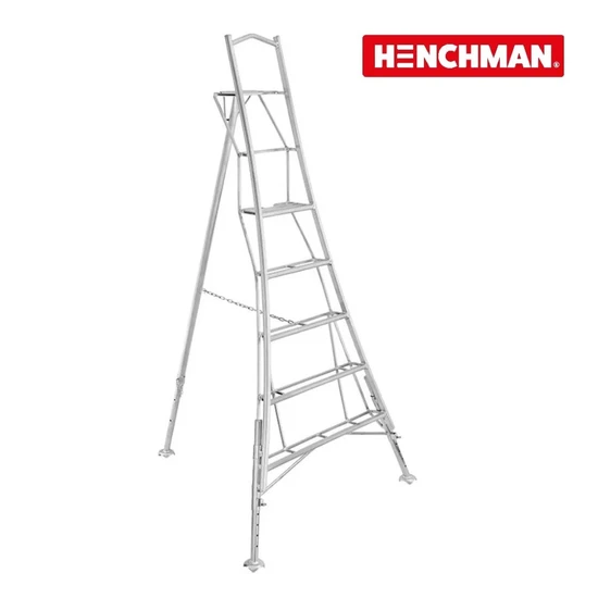 Henchman Henchman tripod ladder 240 cm met platform en 3 verstelbare benen