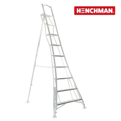 Henchman tripod ladder 300 cm with platform and 3 adjustable legs