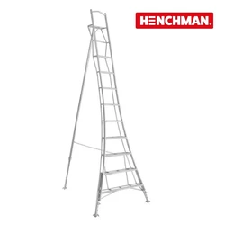 Henchman tripod ladder 360 cm with platform and 3 adjustable legs