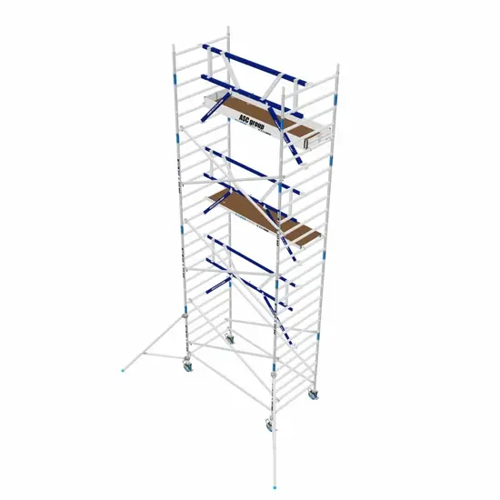 ASC Echafaudage roulant AGS Pro 135x250-8 m + remorque