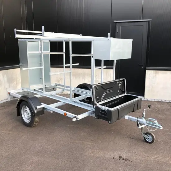 ASC Échafaudage roulant ASC 135 x 250 x 14 m + remorque verrouillable