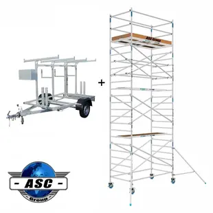 ASC mobile scaffold 135x250x8 m + trailer