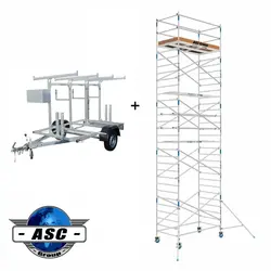 ASC mobile scaffold 135x250x10 m + trailer