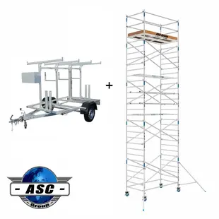 ASC rolsteiger 135x250x10 m + steigeraanhanger