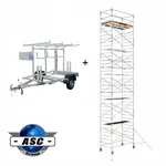 ASC Échafaudage roulant ASC 135x250 x12 m + remorque