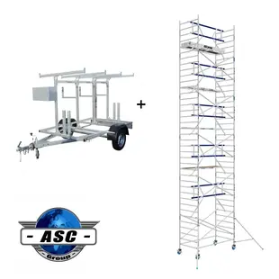 Mobile scaffold AGS Pro 135x250x14 m + trailer